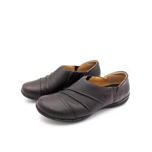 Clarks Artisan Womens Un Hila Slip On Loafers Size 7 Unstructured Brown Leather
